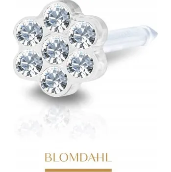 Náušnice Náušnice Blomdahl klasické hypoalergenní kytičky z plastu, čiré