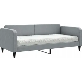 Pohovka Pohovka s matrací na spaní, světle šedá, 90x200 cm