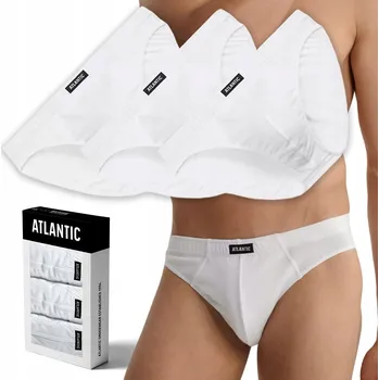 Slipy ATLANTIC 3BMP-322 Pánské slipy sportovní Slipy z bavlny 3-BALENÍ - XL