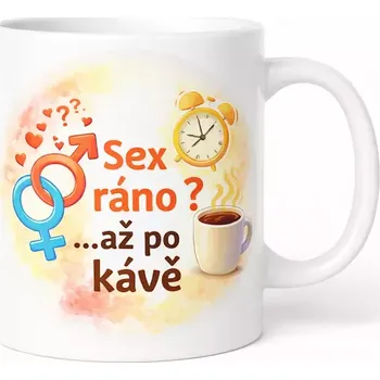 Hrnek 330 ml sex a káva barevný barevný CZ