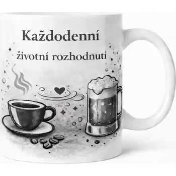 Hrnek s potiskem 330 ml životní styl černý černý CZ