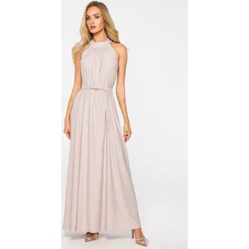 Dámské šaty Večerní šaty MOE s trapézovým vzorem M721, univerzální velikost