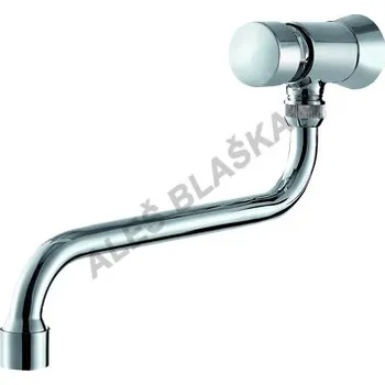 Vodovodní baterie TENDER TR 15 tlačítkový výtokový ventil časový nástěnný ramínko S - CHROM TR15