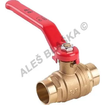 Ventil Kulový kohout (ventil) pro pájení na měď - pro CU měděnou trubku, pájecí - DN15 46