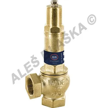 Ventil OR - Officine Rigamonti - Itálie | Pojistný průmyslový ventil přetlakový pístový nastavitelný - regulátor tlaku vody (pojišťovák) - 1/2" OR.1832