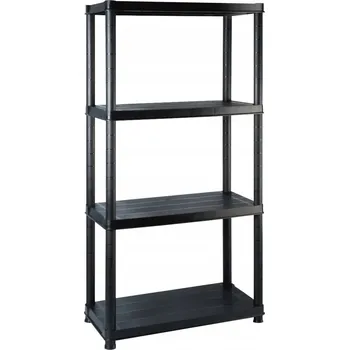 Dílenský regál Plastový skladový regál VidaXL 130 x 30 x 30 cm, nosnost 25 kg na polici