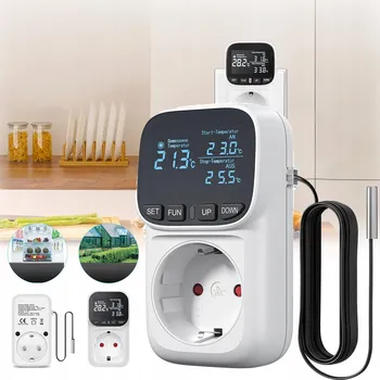 DIGITÁLNÍ TERMOSTAT REGULÁTOR TEPLOTY DO ZÁSUVKY 16A 230V