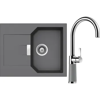 Kuchyňský dřez Set Schock S18-8 (dřez Manhattan D-100XS Croma + baterie SC-520 Croma)