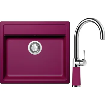 Kuchyňský dřez Set Schock S9-6 (dřez Mono N-100 Berry + baterie SC-520 Berry)