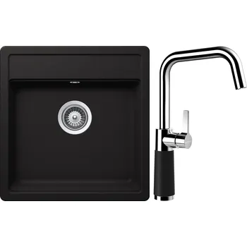 Kuchyňský dřez Set Schock S23-10 (dřez Nemo N-100S Nero + baterie SC-530 Nero)