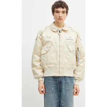 Pánské oblečení Bomber bunda Alpha Industries, L, béžová, 01X