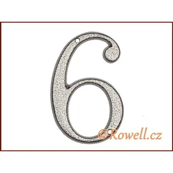 Nábytkové kování C3. Číslice 120mm k.stř. '6' (C3. Číslice 120mm k.stř. '6'. Vhodné řešení pro nábytek v interiéru.)