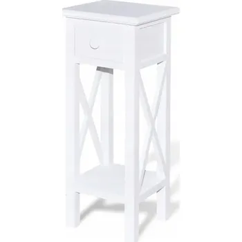 Konferenční stolek Čtvercový stolek VidaXL, 27 x 27 x 65,5 cm, bílý