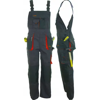 Pracovní obuv Pracovní kalhoty zahradnické ART.MAS šedé polyester vel. s kapsami