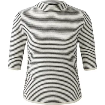 Dámský svetr Oui Weiß/ Schwarz 3534937 40