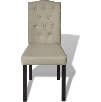 Jídelní židle Židle VidaXL béžová látka, 4 ks