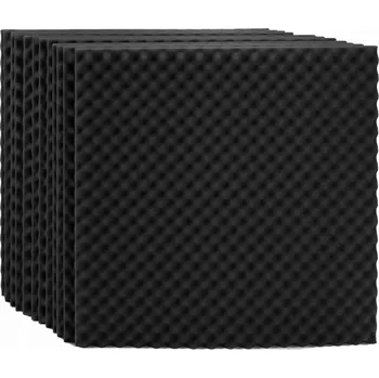 Hudebniny AKUSTICKÉ PANELY PĚNOVÉ 50X50X2 CM 12 KUSŮ ODHLUČNĚNÍ IZOLACE ABSORPCE
