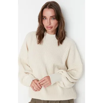 Dámský svetr trendyol Creme 3256096 L