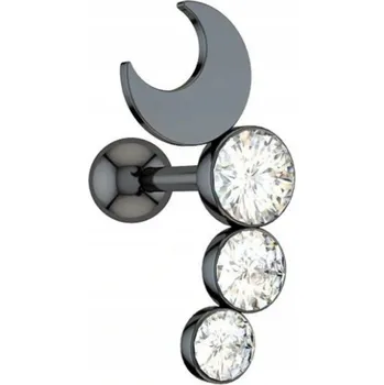 Náušnice NÁUŠNICE DO UCHA MĚSÍC ZIRKONY HELIX 1,2/6/4