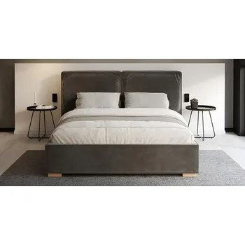 Postel Čalouněná postel BRISTOL 160x200 Grafit Trinity s úložným prostorem kovový rošt