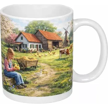 Hrnek s potiskem 330 ml jaro na farmě I CZ