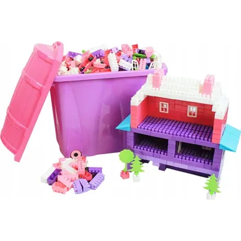 ostatní stavebnice STAVEBNICE V TRUHLE S POKLADY VELKÁ PRO DÍVKU - 1000 DÍLKŮ