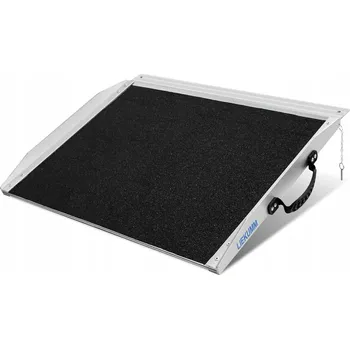 Nakládací rampa pro vozidlo NÁJEZDOVÁ RAMPA PRO INVALIDNÍ VOZÍKY 61X73CM HLINÍKOVÁ 300KG KOLA VOZÍKY ODOLNÁ