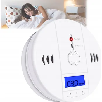 Zabezpečovací technika Bezdrátový detektor kouře a plynu CO oxidu uhelnatého 85dB alarm na 3xAA