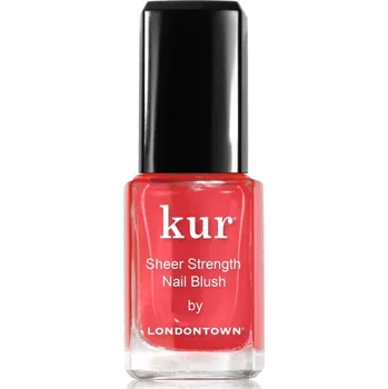 Přípravek na nehty LONDONTOWN kur Sheer Strength Nail Blush Poppy zpevňující lak na nehty