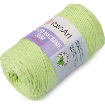 Příze Pletací příze Twisted Macrame 250 g rozčesávací, střední, 7 (755) zelená sv.
