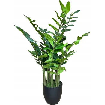 umělá květina Zamiokulkas umělý velký 80 cm, rostlina jako živá v květináči, do bytu zelená