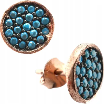 Náušnice Stříbrné náušnice s přírodním tyrkysem