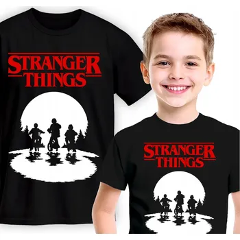 DĚTSKÉ ČERNÉ TRIČKO STRANGER THINGS SEZÓNA 5 VELIKOST 3XS 92CM