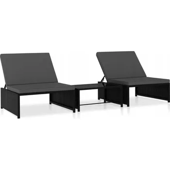 Zahradní lehátko Lehátko kovové černé VidaXL