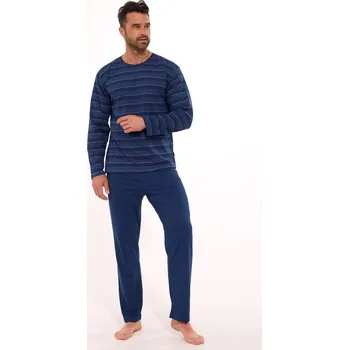 Cornette Pánské pyžamo pruhované tmavě modré, tmavě modrá XXL i384_84306298