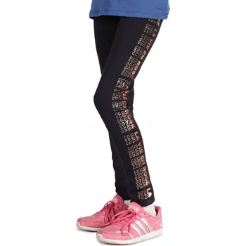 YOCLUB dětské legíny dlouhé klasické bavlna černé velikost 152