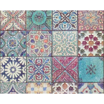 Tapeta Vinylová tapeta na vliesu omyvatelná mozaika marocké dlaždice obkládačky