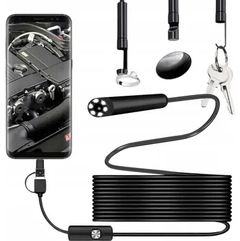 Bezpečnostní kamera Endoskopická inspekční kamera 10m LED FHD vodotěsná pro telefon