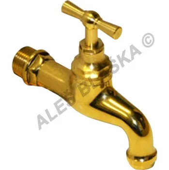 Ventil TIEMME - Itálie | Výtokový ventil (kohout) zahradní EOLO z leštěné mosazi - 1/2" TM2586G