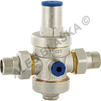 Ventil OR - Officine Rigamonti - Itálie | Redukční ventil niklovaný se šroubením vnější závit - regulátor tlaku vody (redukčák na vodu) - 1/2" OR.0234.1