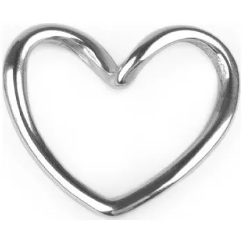 Přívěsek Přívěsek a komponent k výrobě šperků z nerezové oceli srdce 18x16 mm