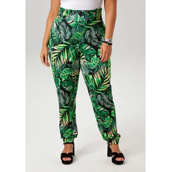 Dámské kalhoty Aniston Schwarz/ Grün 330345 48