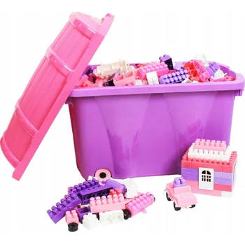 ostatní stavebnice STAVEBNICE V KUFŘÍKU PRO MALÉ DÍVKY – 500 DÍLKŮ