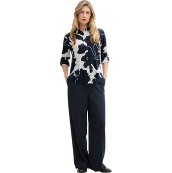 Dámské tričko Tom Tailor Weiß/ Dunkelblau 2824116 40