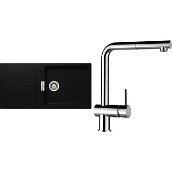 Granitový dřez Set Schock S2-13 (dřez Signus D-100L Puro + baterie Epos.120 Chrom)