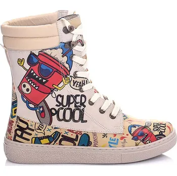 Dámské kozačky Boty Streetfly Beige/ Bunt 452034 39