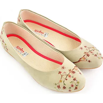 Dámské baleríny Goby Beige/ Rot 168491 38