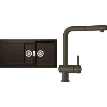 Kuchyňský dřez Set Schock S3-2 (dřez Signus D-150 Bronze + baterie Epos.120 Bronze)