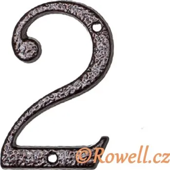 Domovní cedule C1. Číslice 80mm komaxit měď '2' (C1. Číslice 80mm komaxit měď '2' v povrchu měď. Jednoduchý a funkční doplněk do interiéru.)