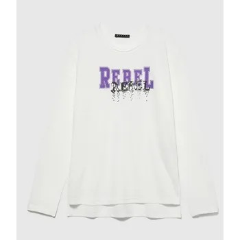 Dívčí tričko Tričko Sisley Weiß/ Violett 3509716 130